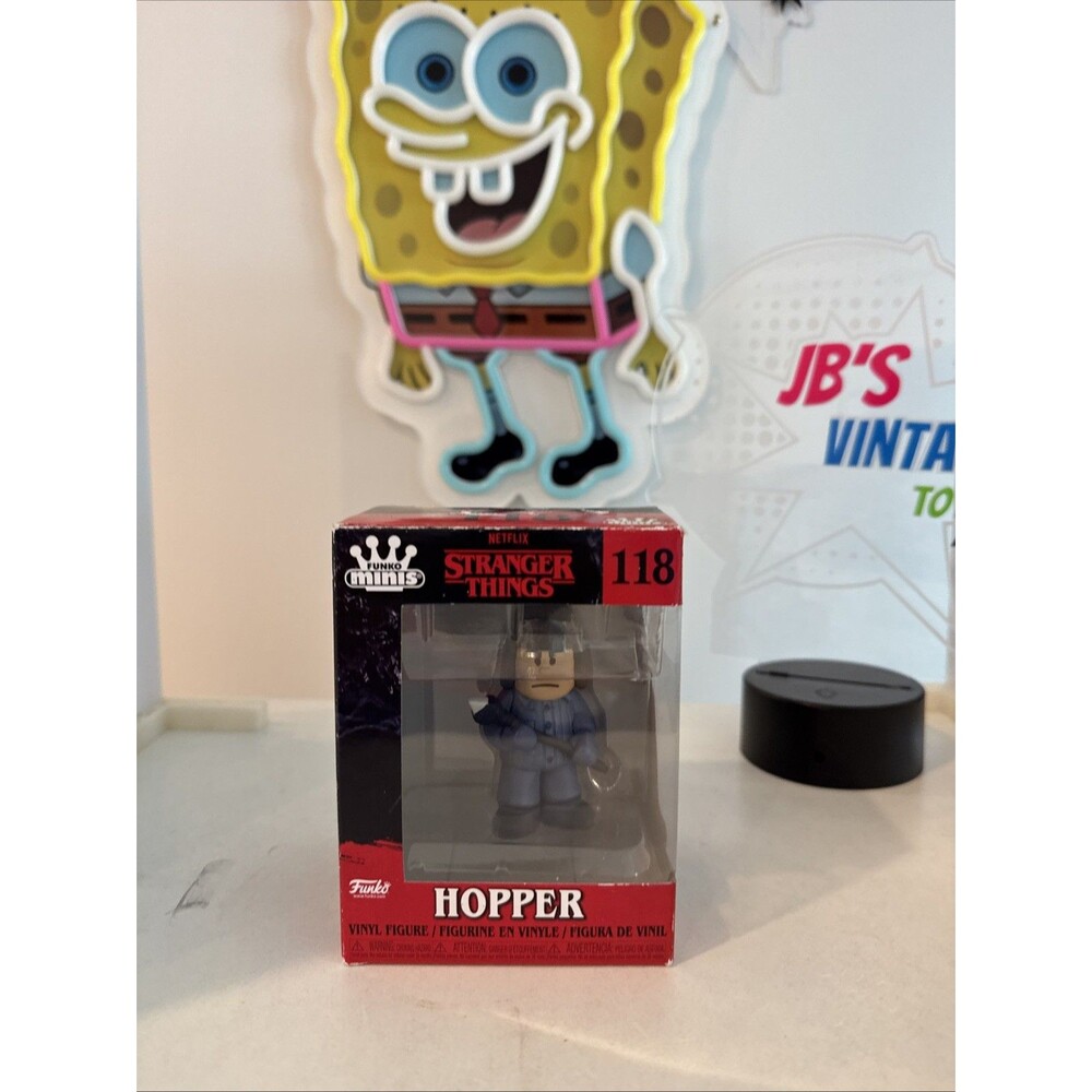 Funko Pop Stranger Things Hopper Figure #118 Netflix Funko Shop Exclusive Vinyl